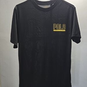 Polo by Ralph Lauren Black Tee with Gold Logo